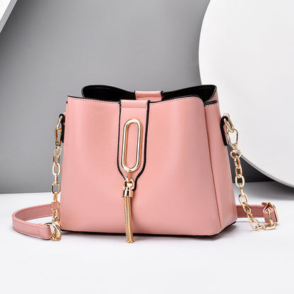 Solid Color Over the Shoulder Chain Bag for Women