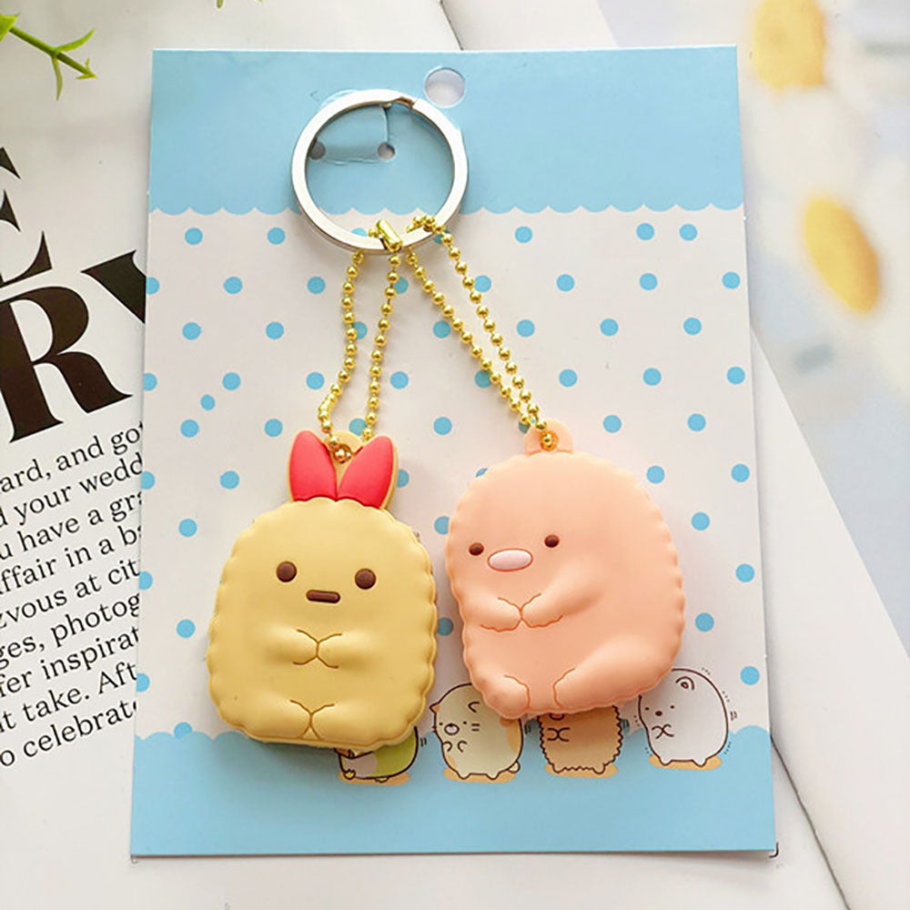 Cute Silicone Animal Keychains with Playful Cartoon Designs for Backpacks