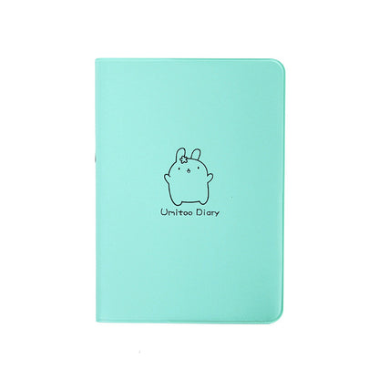 Colorful Pastel Cute Bunny Notebook with Minimalistic Design
