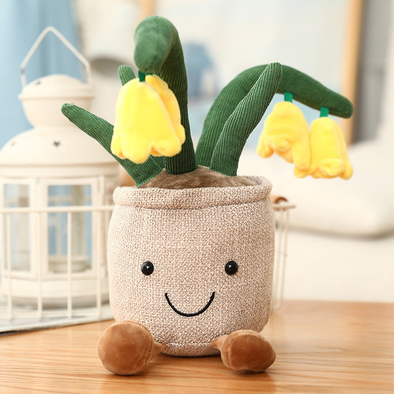 Decorative Flower Plushie Doll in Smiling Plant Plush Toy Variants