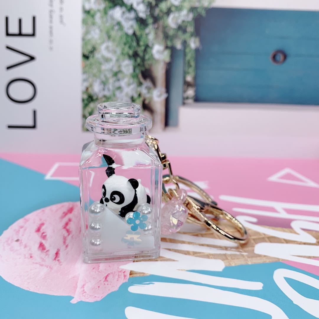 Creative Floating Quicksand Animal Keychain