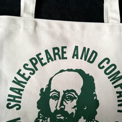Literary Shakespeare Tote Bag | White Shoulder Tote Bag