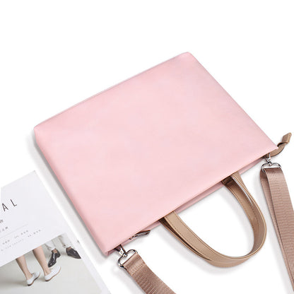 Soft Pink Laptop Sleeve Bag with Handle for 13.3 Inch Laptops