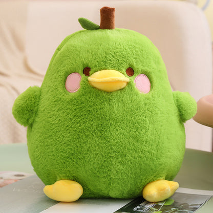 Round Cute & Fluffy Chick & Pear-Shaped Duck Plush Toy