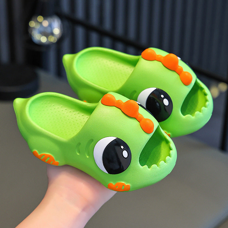 Big-Eye Dinosaur Rubber Slipper Slides for Kids – Cute & Non-Slip