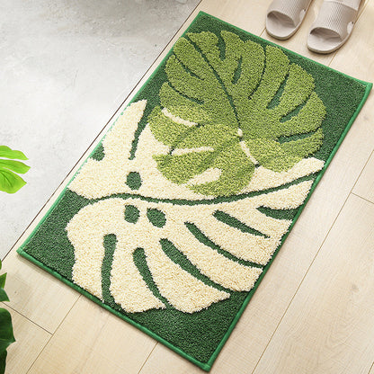 Monstera Leaves Styled Indoor Outdoor Doormat Set