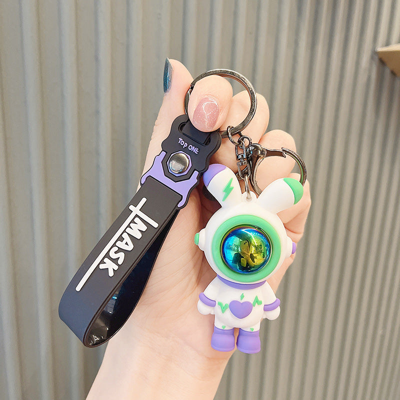 Bunny Keychain in Astronaut Outfit | Cute Rabbit Keychain