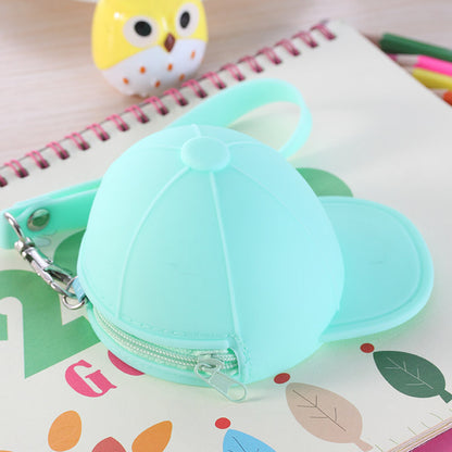 Cute Silicone Baseball Cap Coin Purse in Bright Fun Colors