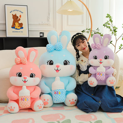 Cute Giant Colorful Bunny Rabbit Plush Toys in Purple, Blue & Pink