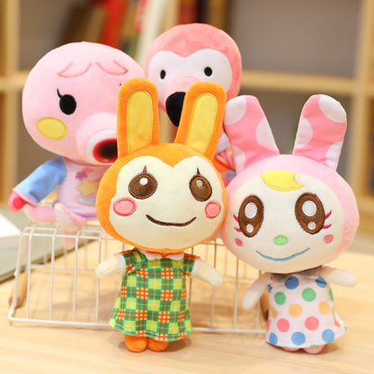 Colorful Animal Crossing Plush Toys in Cute Outfits – Bunny, Bear & More