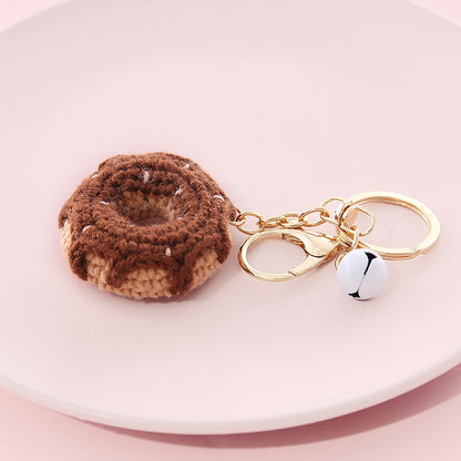 Fruit Shaped Wool Ball Crochet Keychain