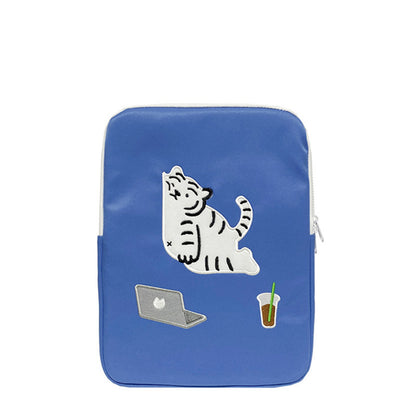 Blue Tiger Embroidered Laptop Sleeve – Cute 11 & 13 Inch Case