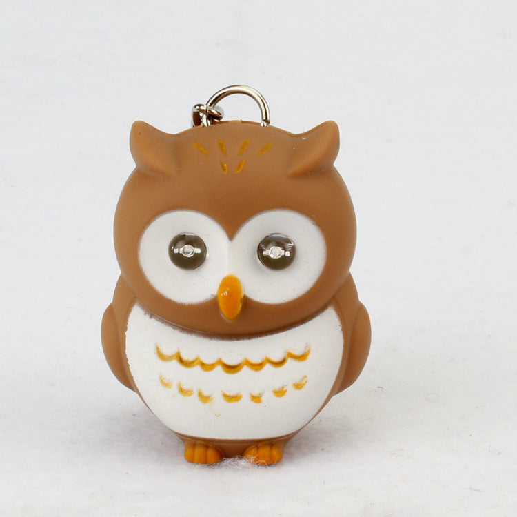 Luminous Owl Keychain with Light-Up Eyes & Musical Melodies