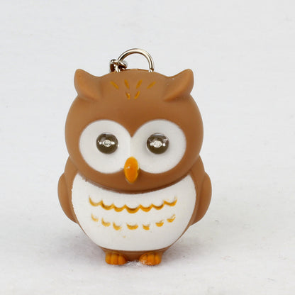 Luminous Owl Keychain with Light-Up Eyes & Musical Melodies