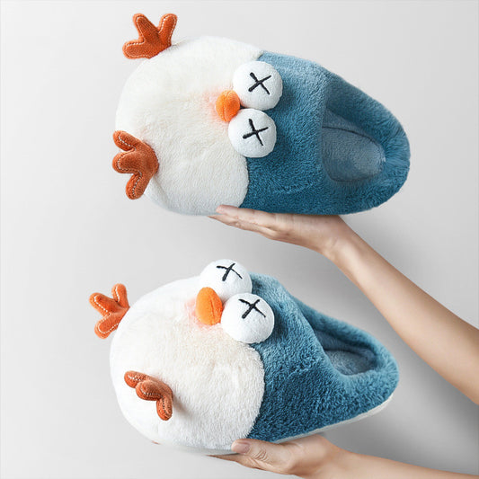 Cute Penguin Plush Slippers – Non-Slip Unisex Cozy Footwear