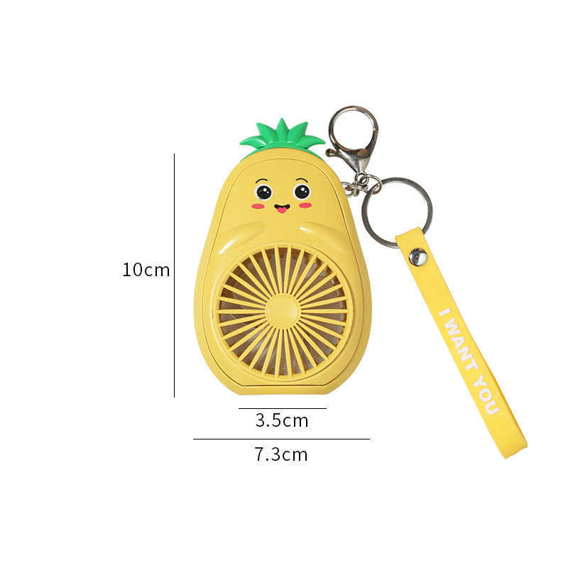 Cute Fruit & Animal Keychain with USB Charging Fan