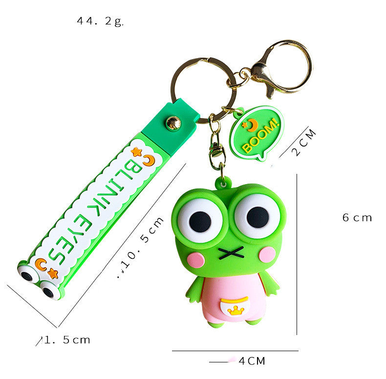 Cute Eye Popping Frog Keychain