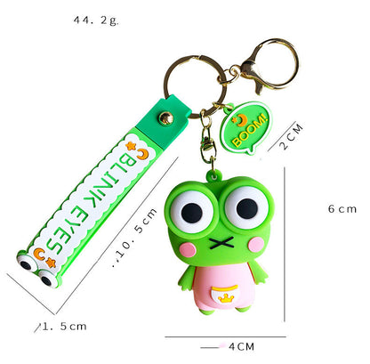 Cute Eye Popping Frog Keychain