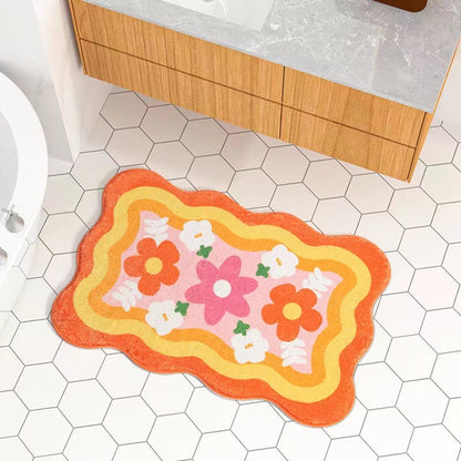 Colorful Floral Doormats - Cute, Absorbent, Non-Slip, Washable Designs