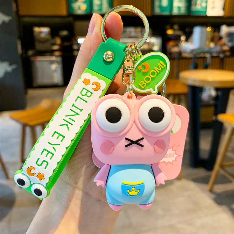 Cute Eye Popping Frog Keychain