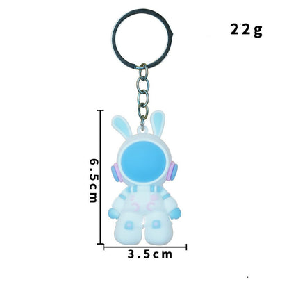 Bunny Keychain in Astronaut Outfit | Cute Rabbit Keychain