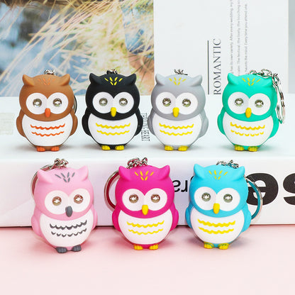 Luminous Owl Keychain with Light-Up Eyes & Musical Melodies